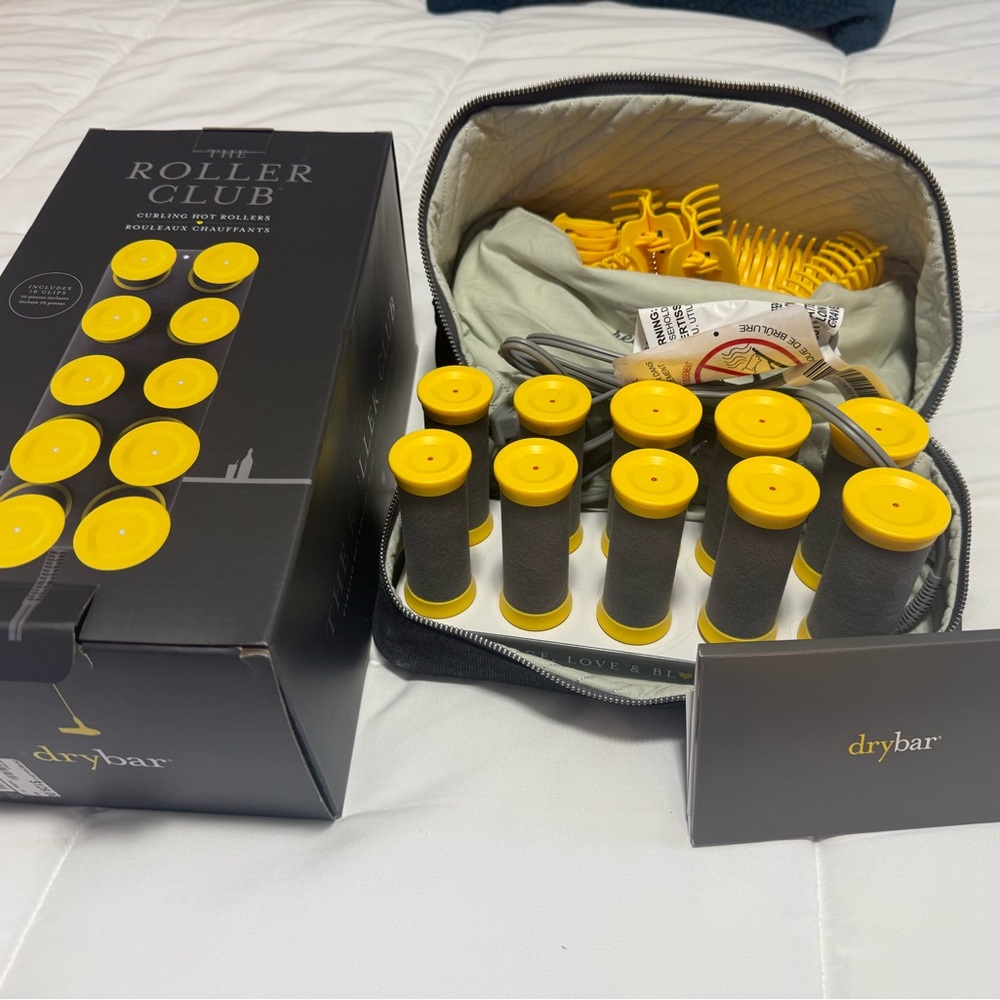 Drybar Vibrant Yellow and Sleek Black Roller Set